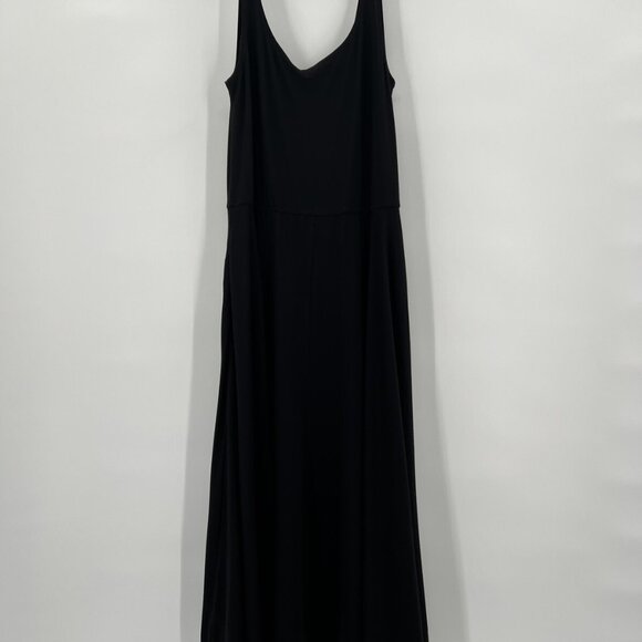 Quince tencel jersey black fit & flare dress - Picture 3 of 3